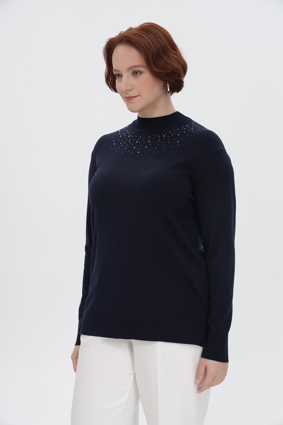 Пуловер Barbara Lebek с камнями