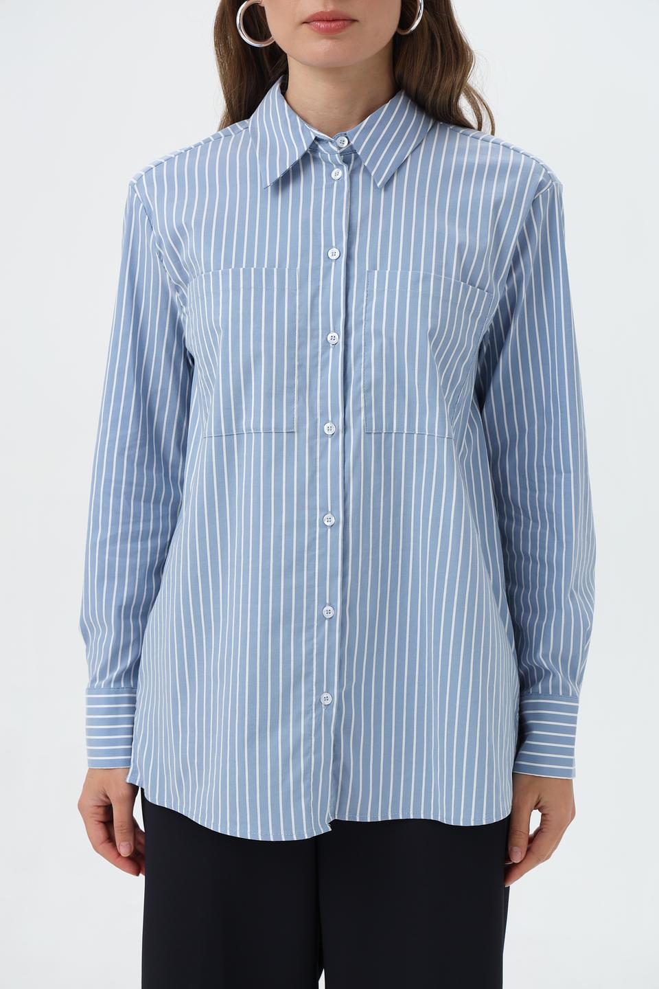 Блуза More and More в полоску голубую