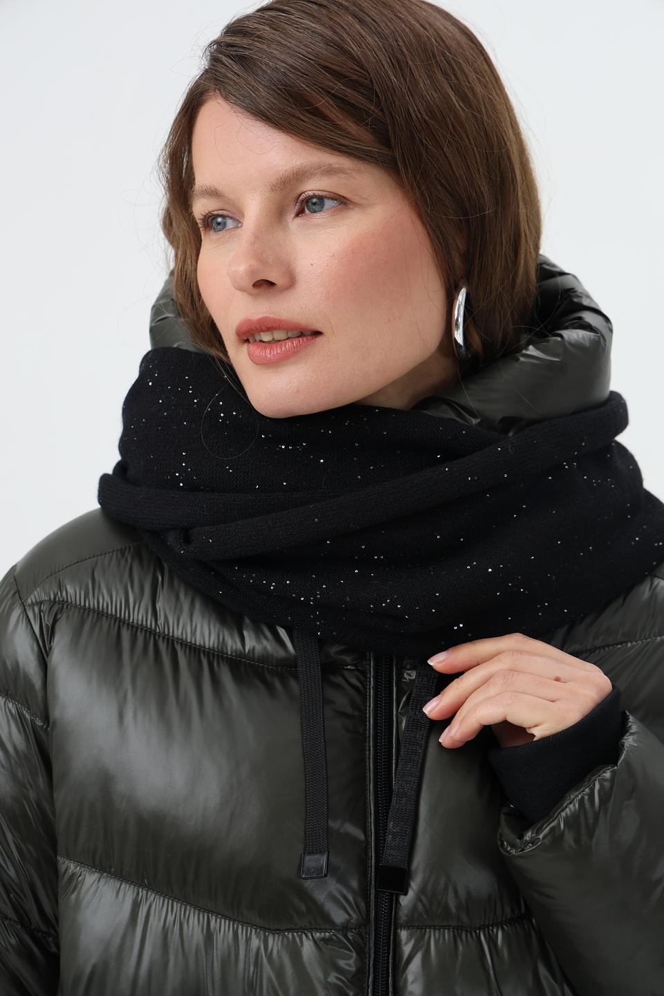 Шарф Frieda and Freddies чёрный с пайетками