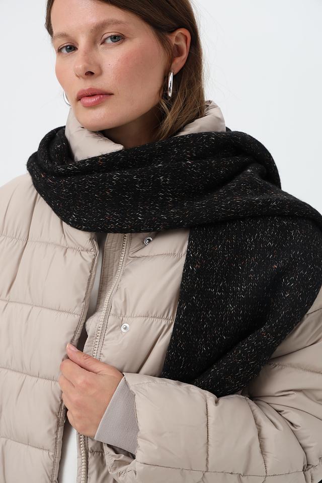 Шарф Fraas чёрный меланж