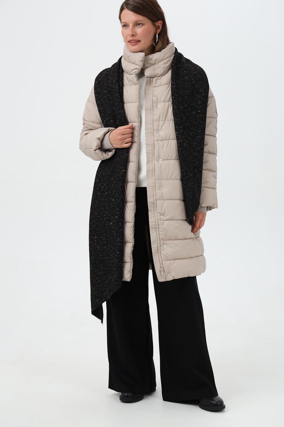 Шарф Fraas чёрный меланж