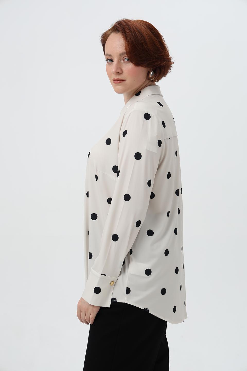 Блузка Miss Lagotte в горошек