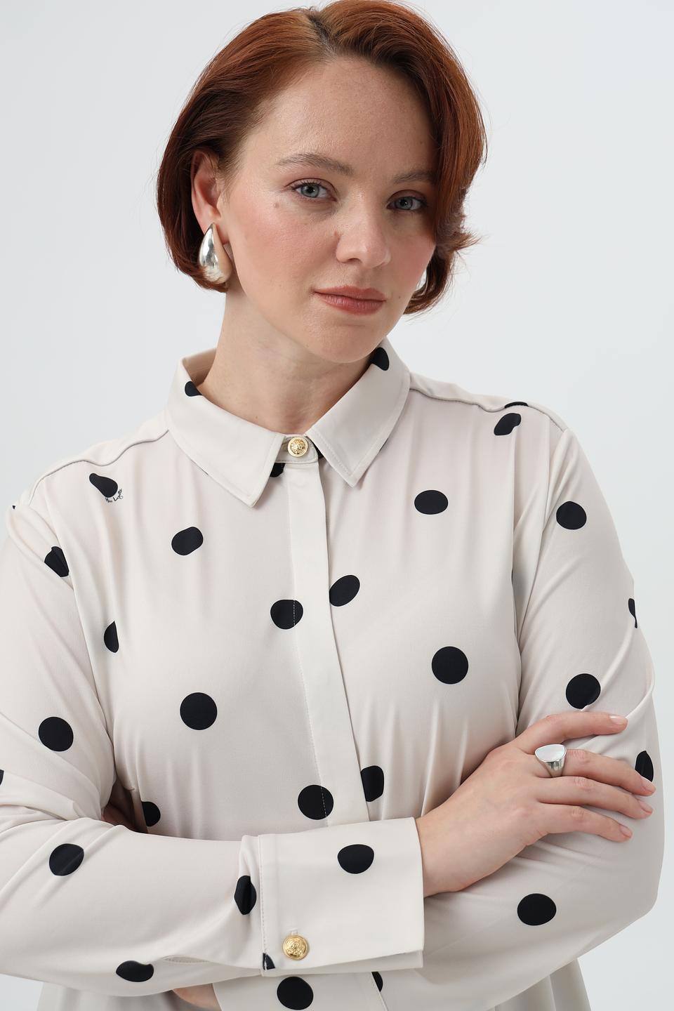 Блузка Miss Lagotte в горошек