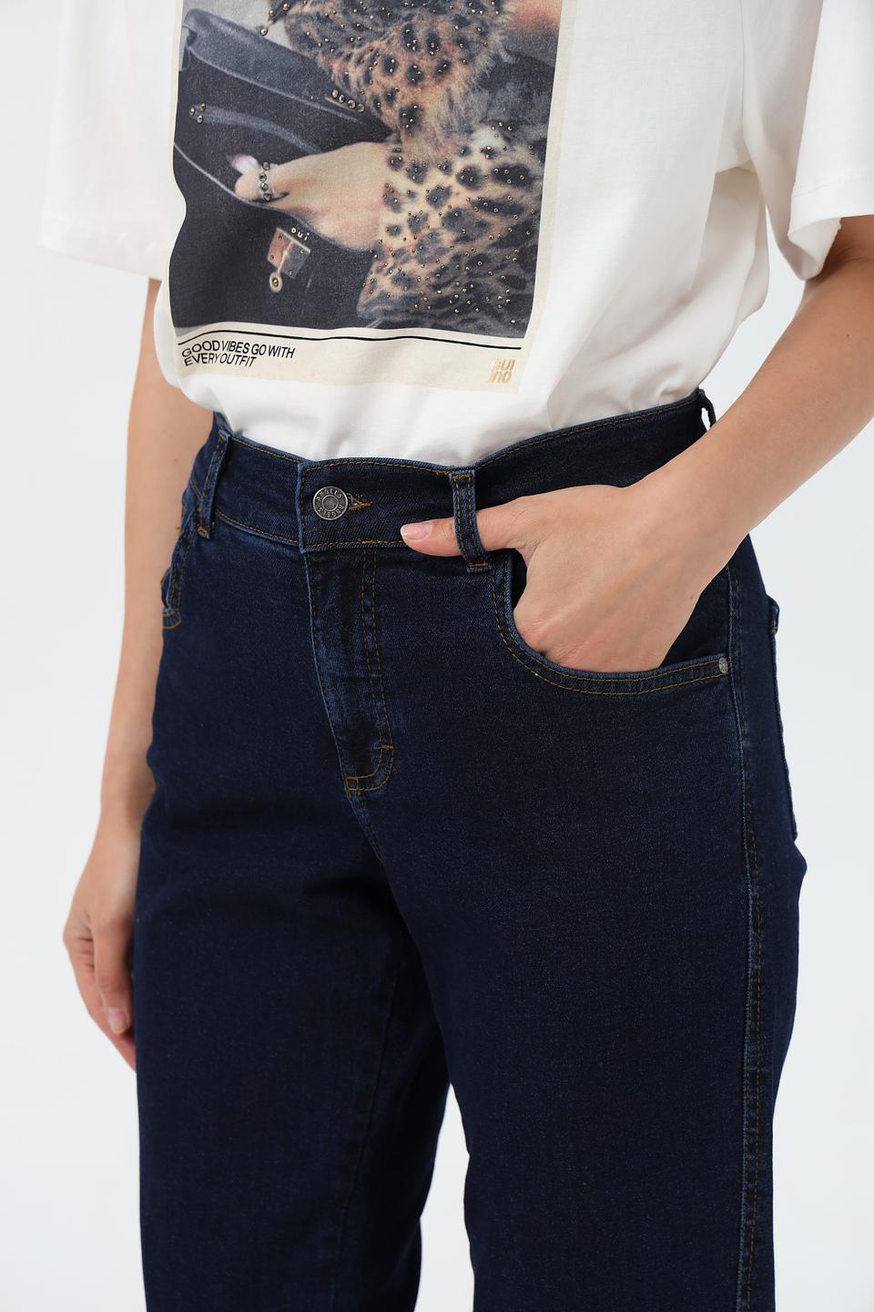 Джинсы Angels укороченные тёмно-синие