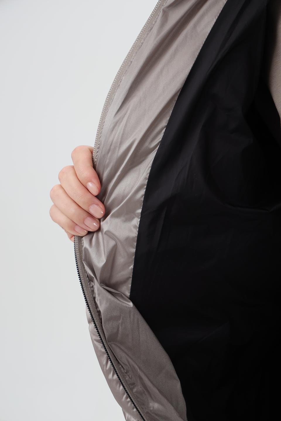 Пальто стеганое Lebek серое