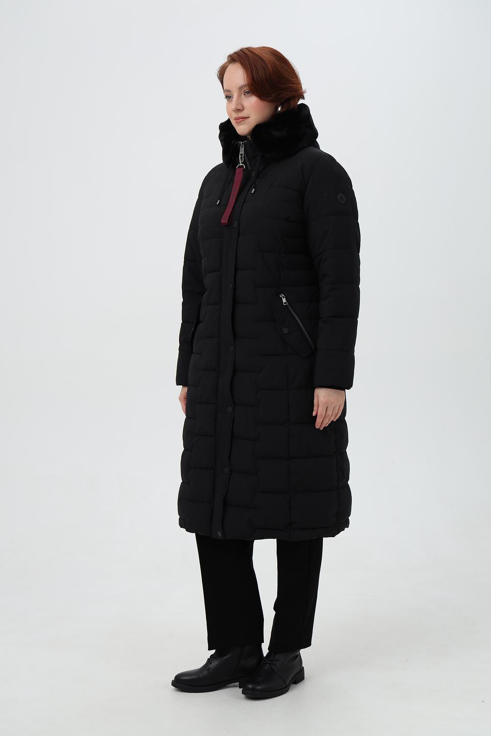 Пальто Lebek стеганое черное
