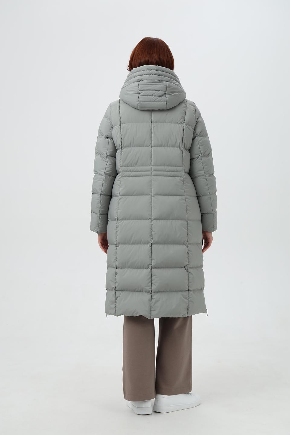 Пальто Lebek стеганое серое