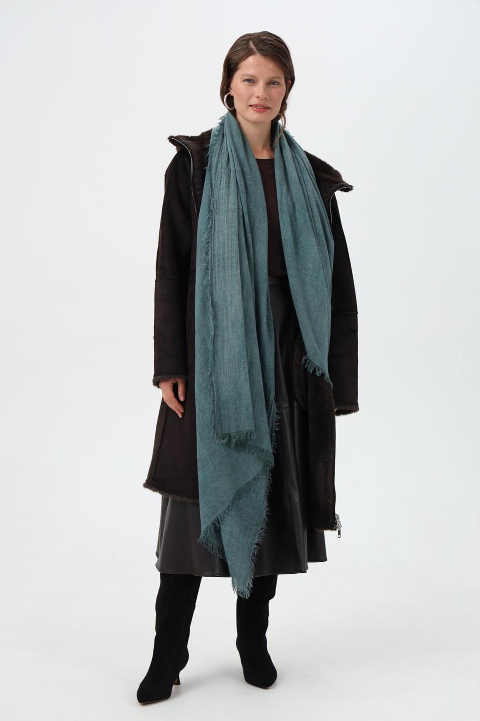 Шарф Fraas бирюзовый