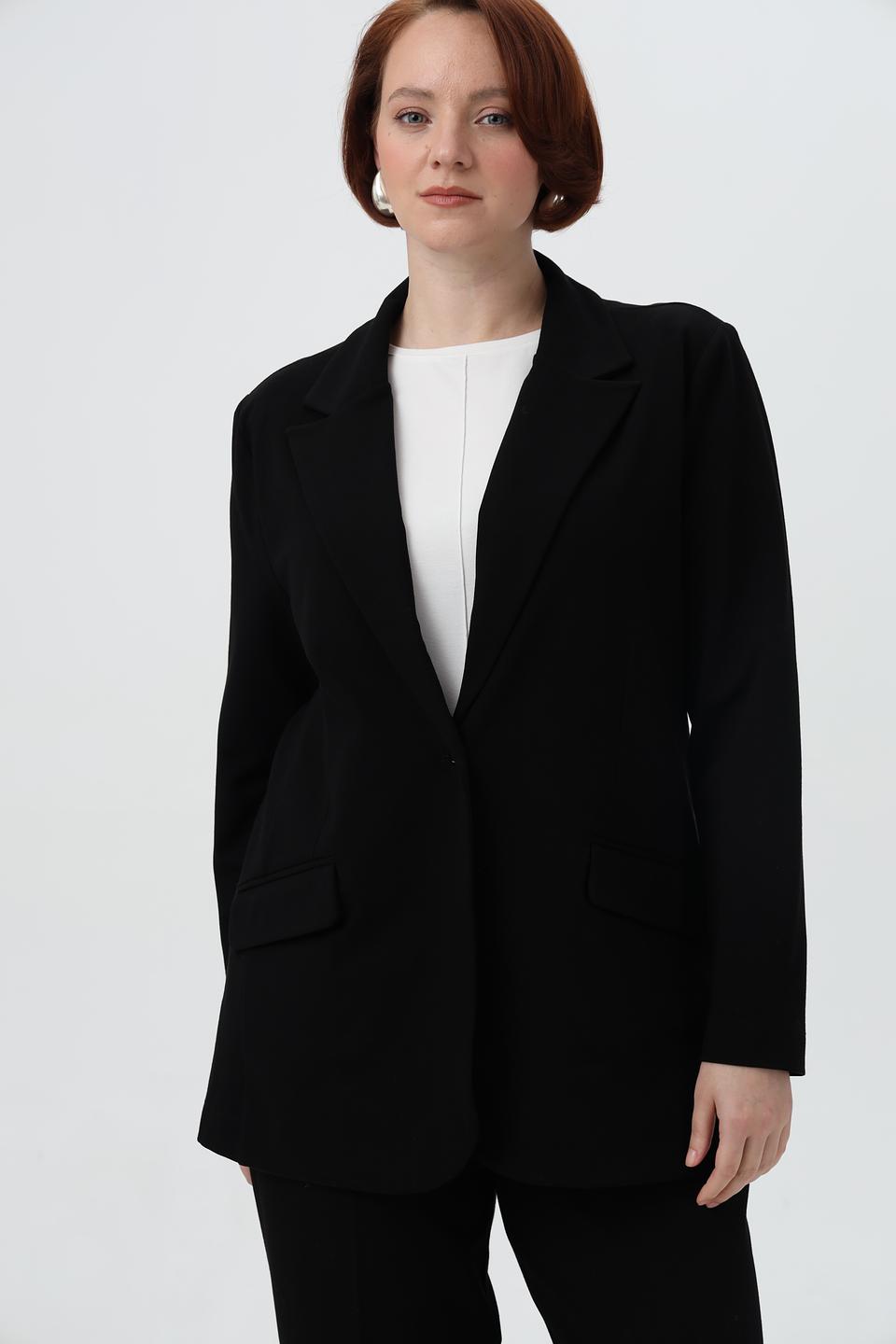 Жакет Frapp черный оверсайз