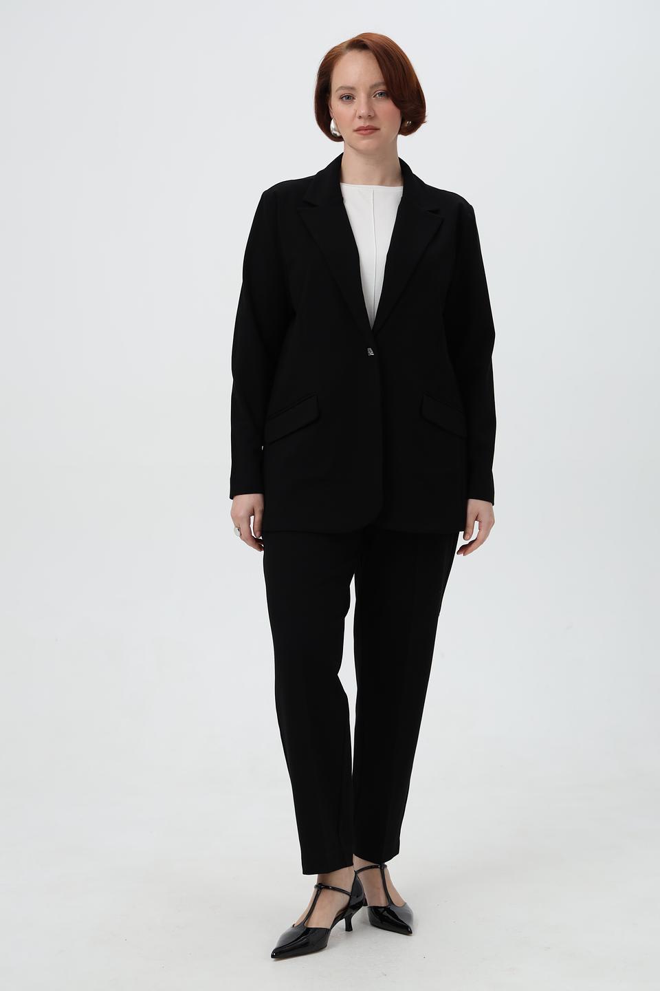 Жакет Frapp черный оверсайз