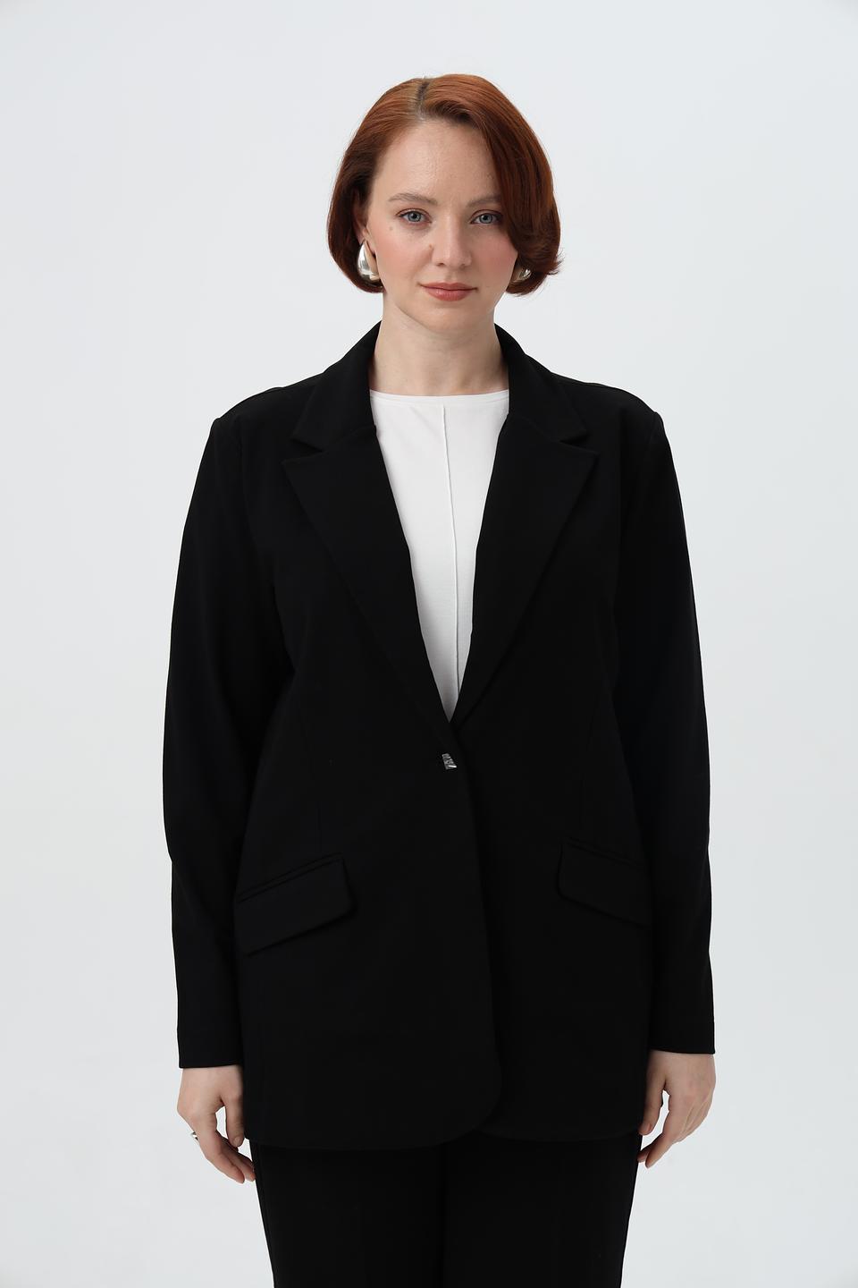 Жакет Frapp черный оверсайз