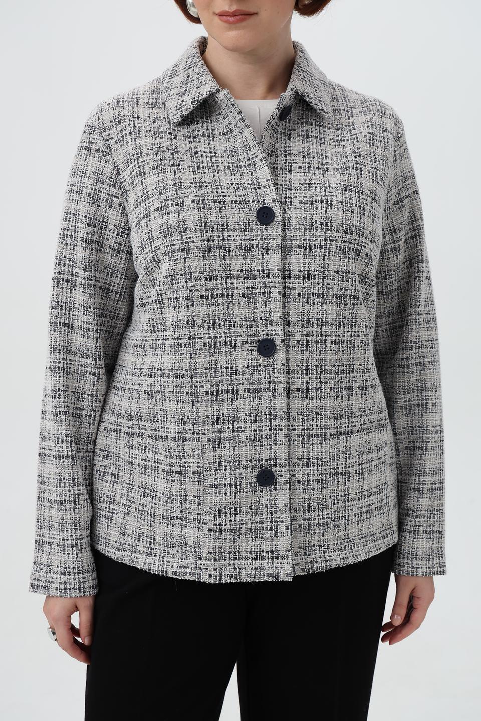 Жакет Lebek в клетку серый