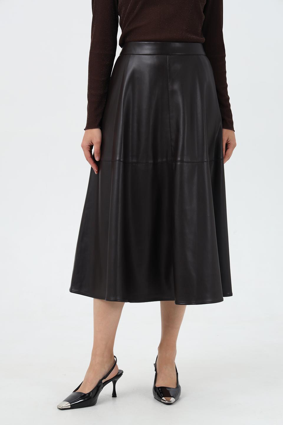 Юбка Oui из экокожи миди