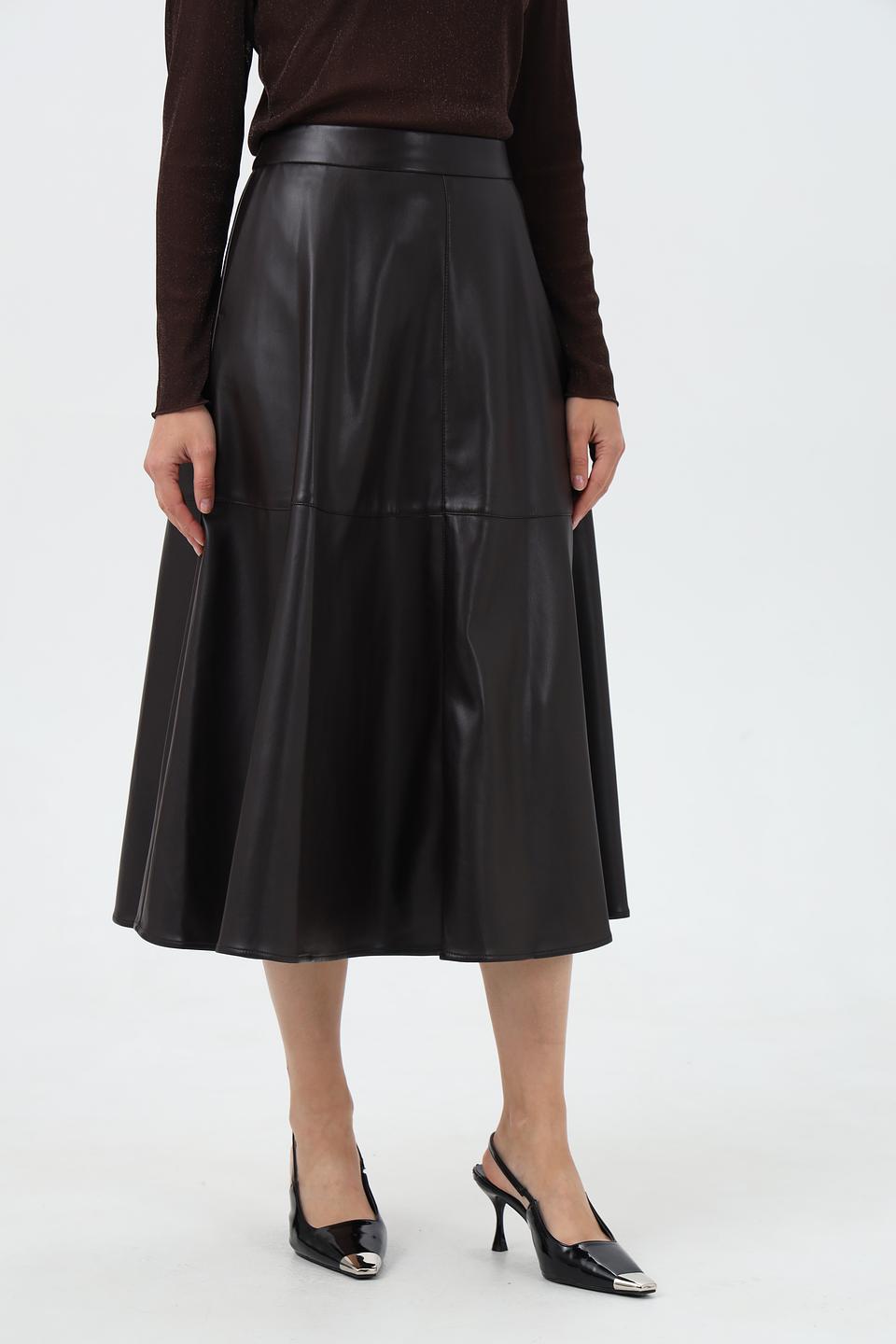 Юбка Oui из экокожи миди