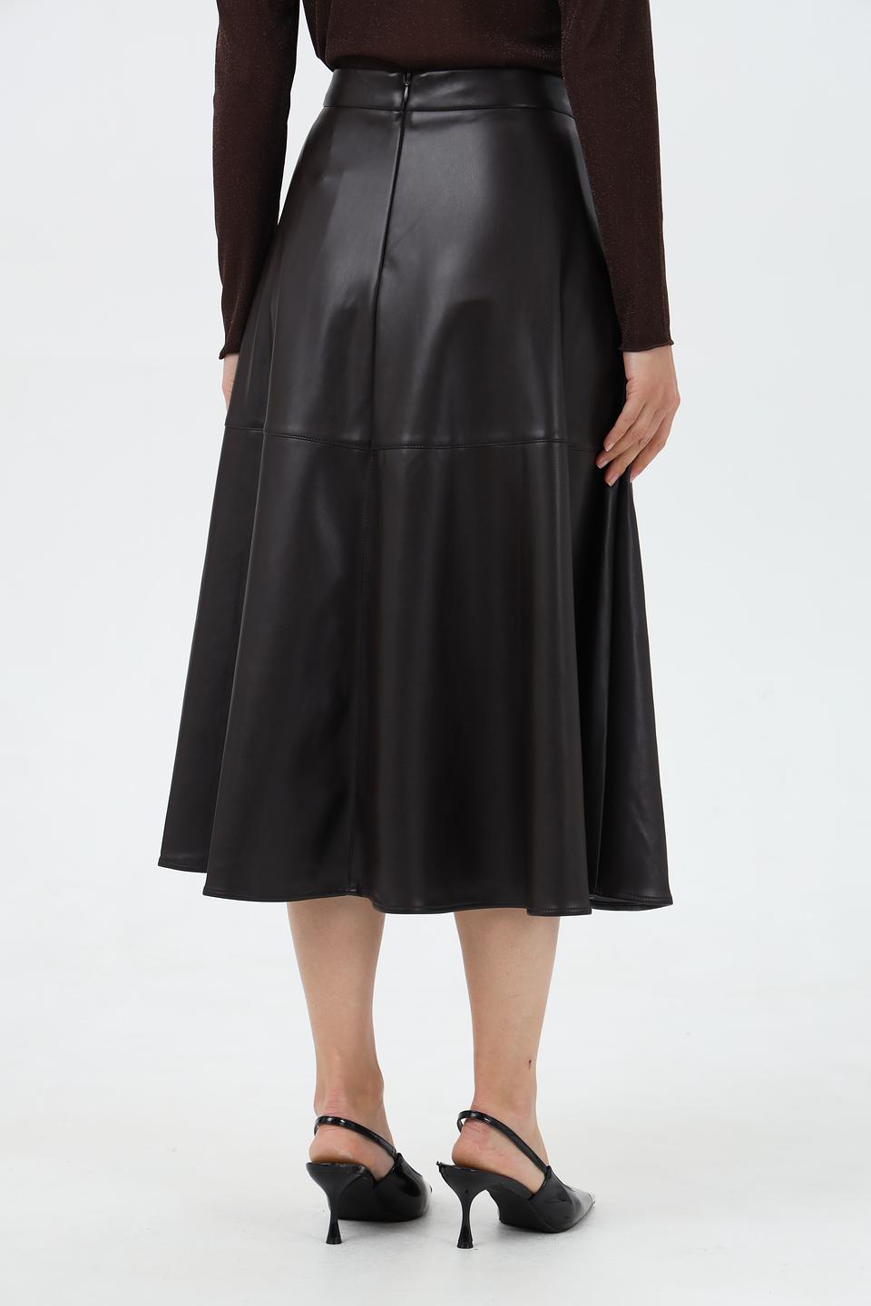 Юбка Oui из экокожи миди