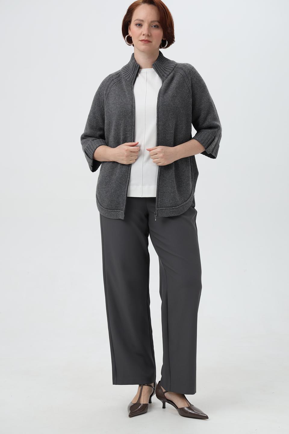 Жакет Lebek серый с воротником