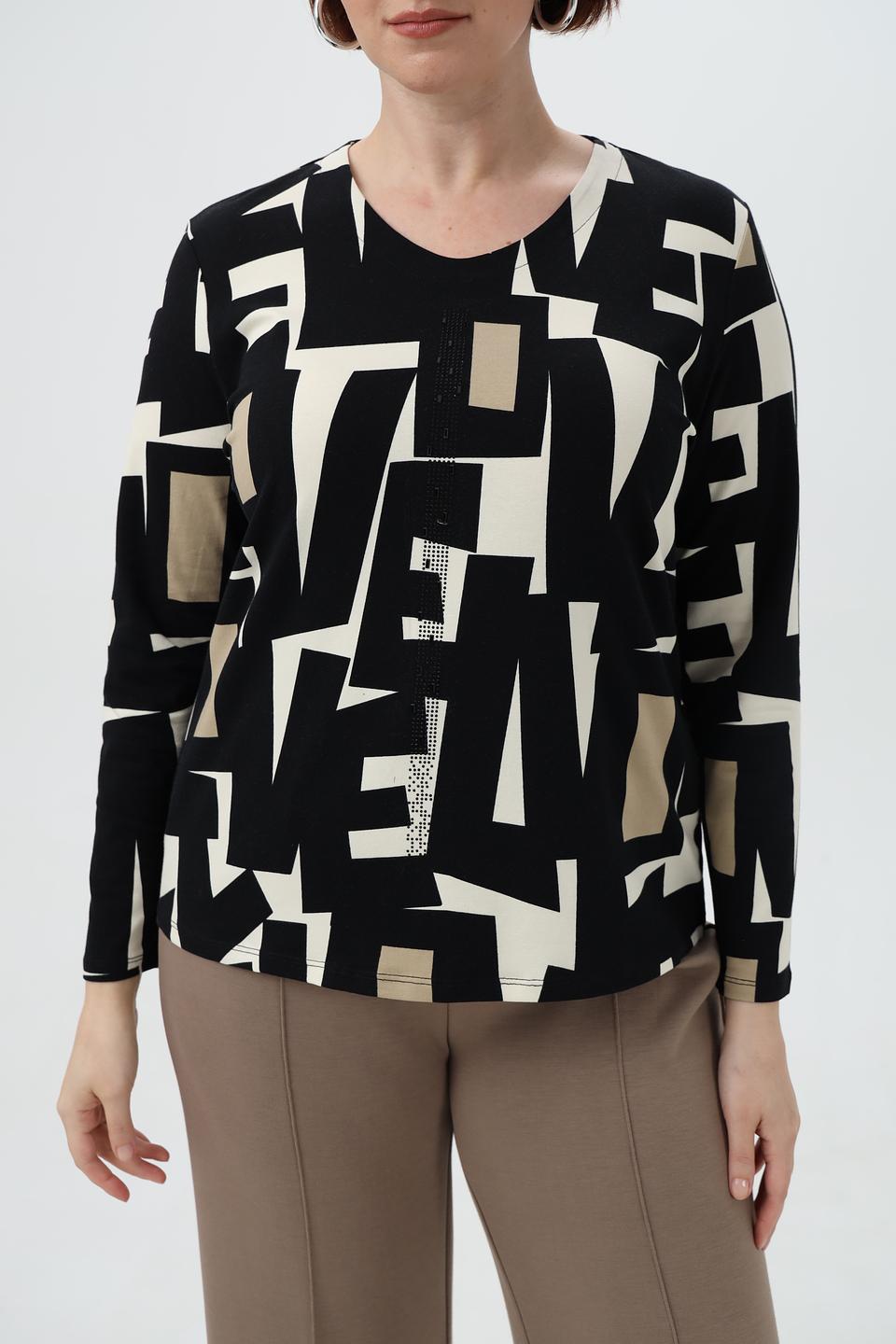 Лонгслив Lebek с абстрактным принтом