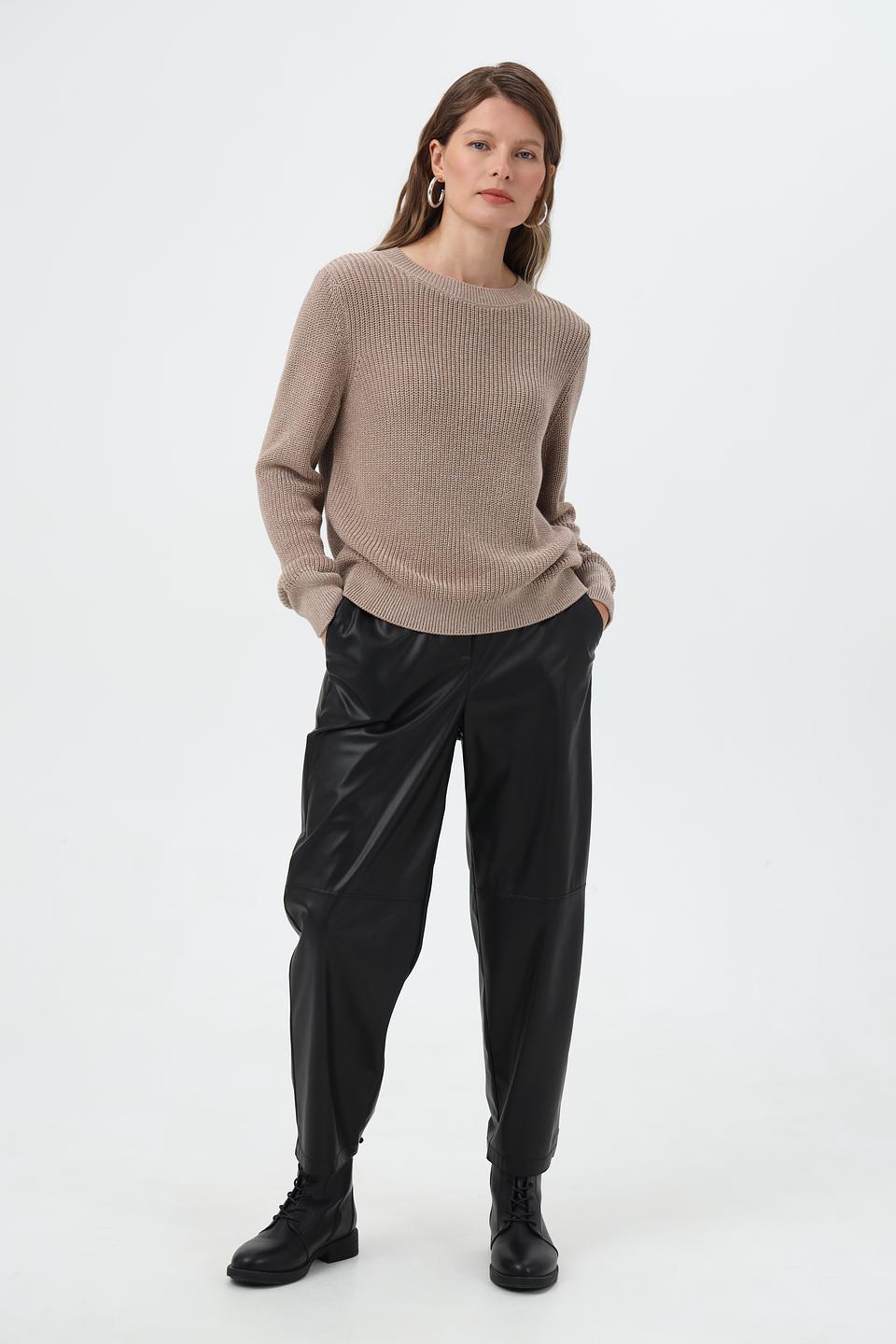 Пуловер Monari вязаный бежевый