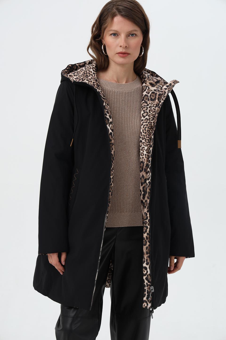 Куртка Betty Barclay с леопардовым капюшоном