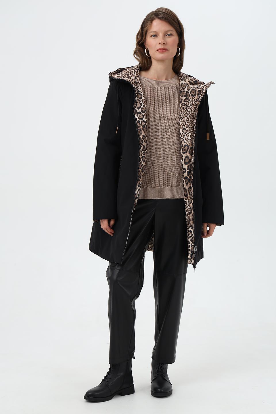 Куртка Betty Barclay с леопардовым капюшоном