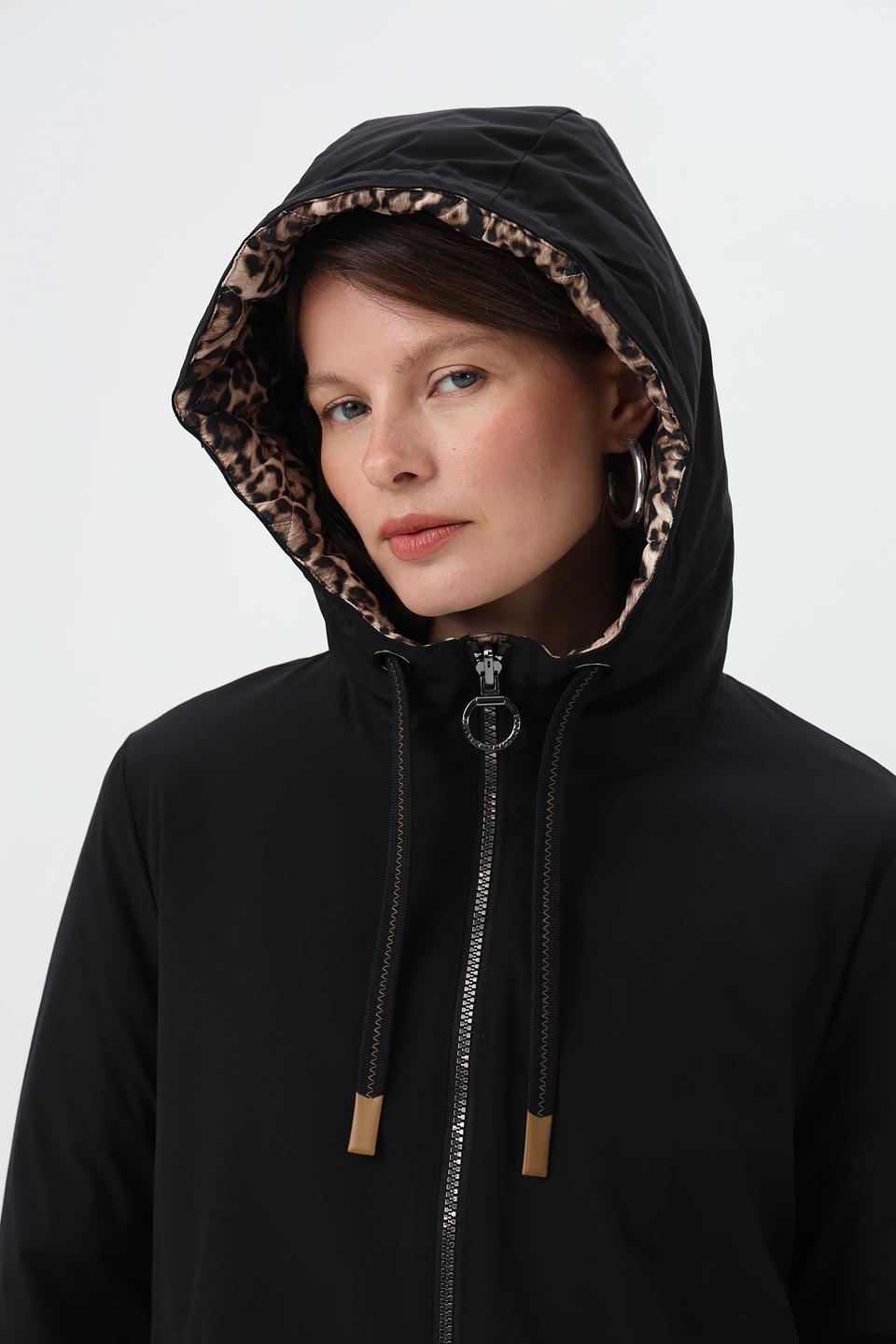 Куртка Betty Barclay с леопардовым капюшоном