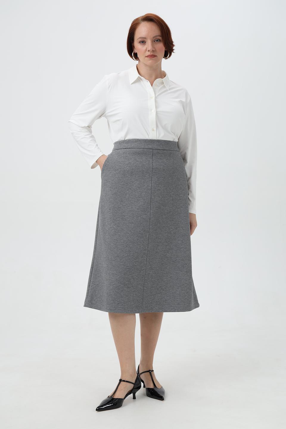 Юбка Bianca серая миди