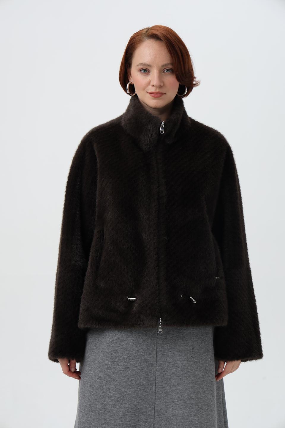 Шуба Cinque из искусственного меха коричневый