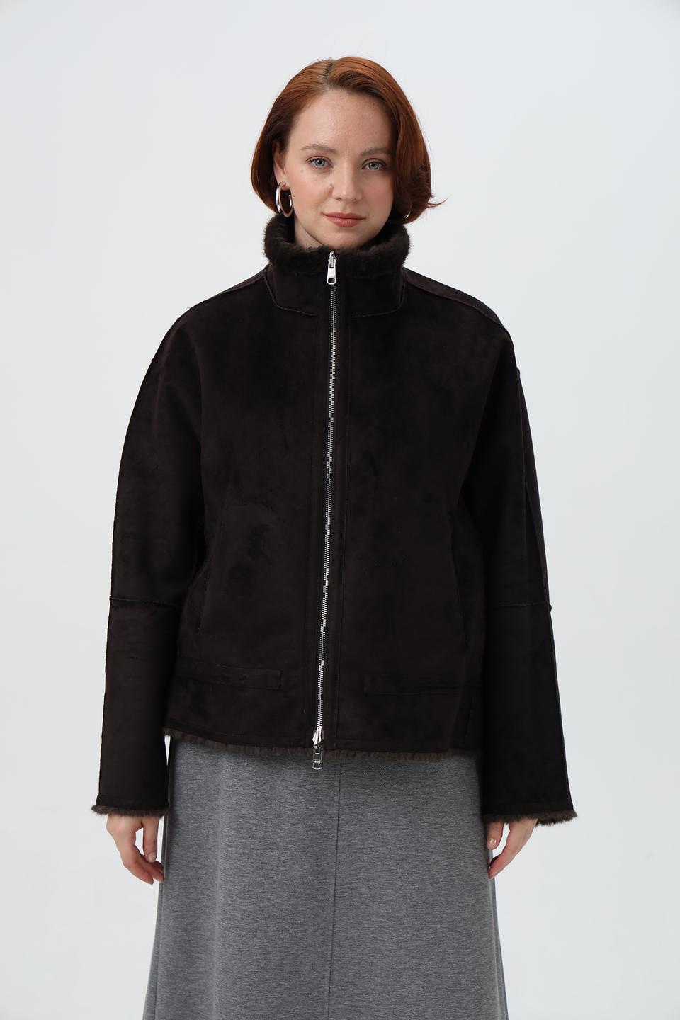 Шуба Cinque из искусственного меха коричневый