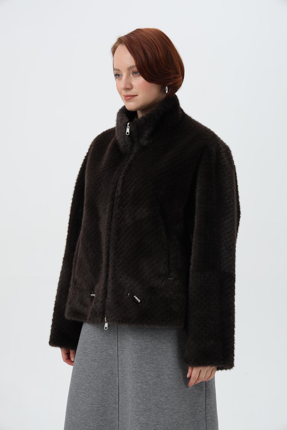 Шуба Cinque из искусственного меха коричневый