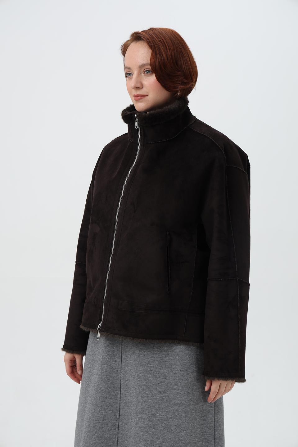 Шуба Cinque из искусственного меха коричневый