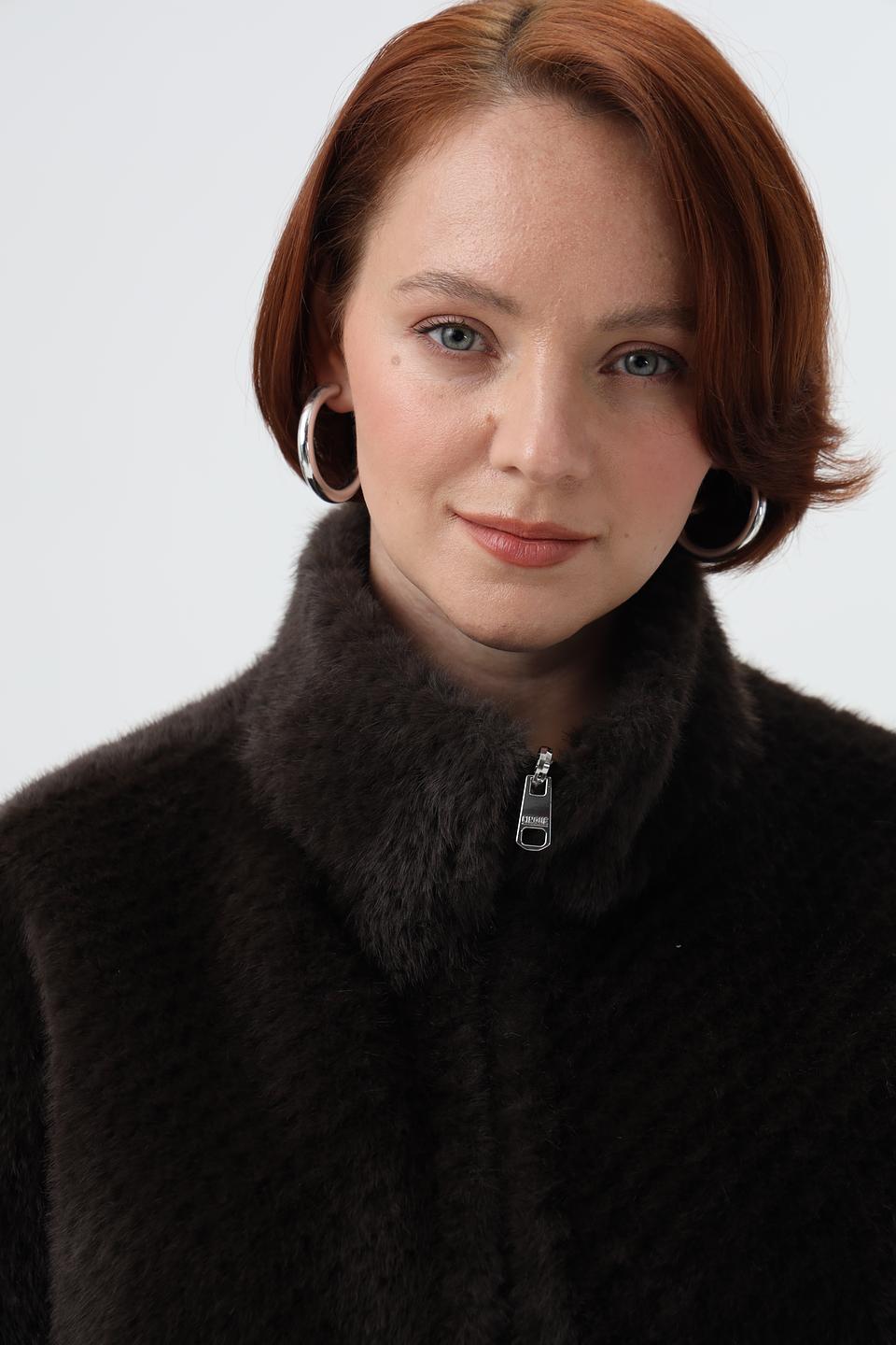 Шуба Cinque из искусственного меха коричневый