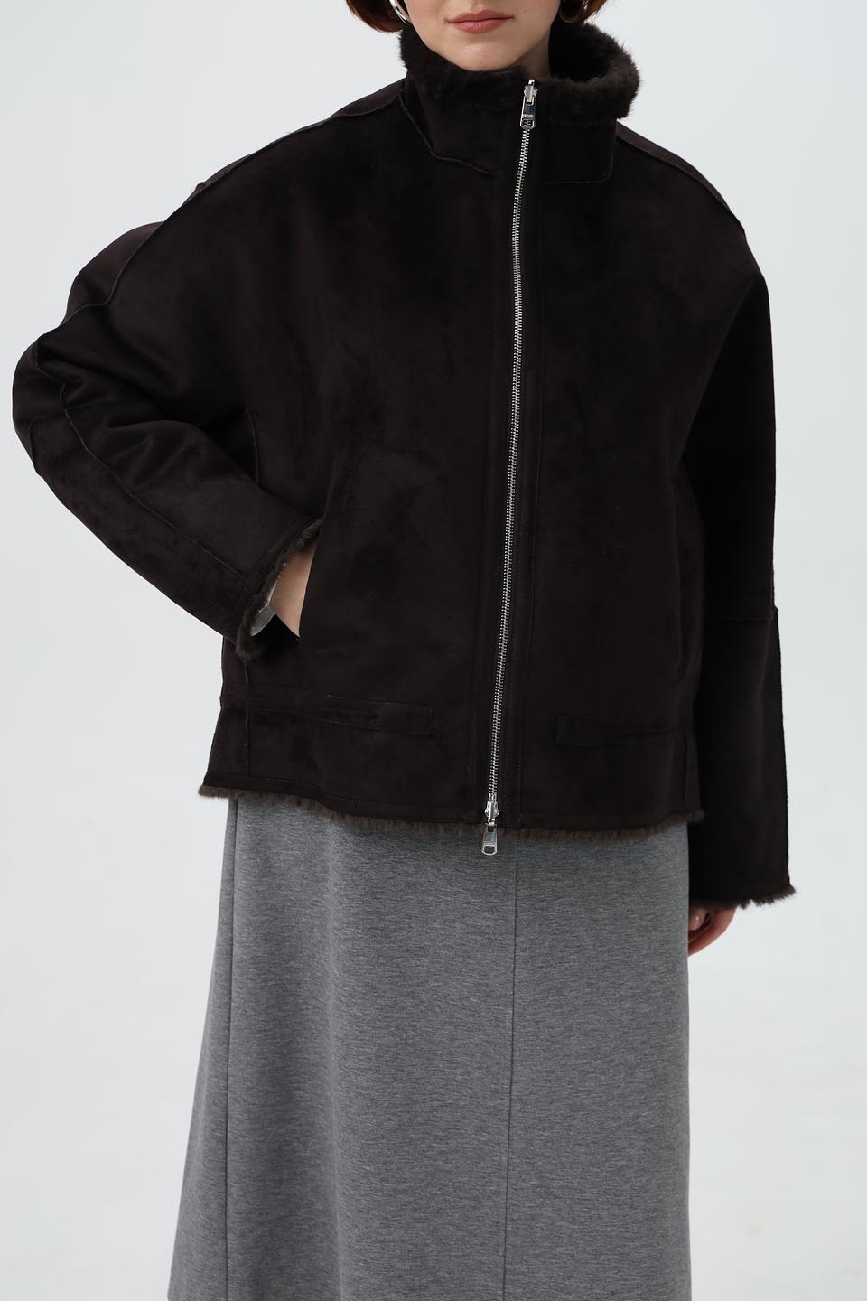 Шуба Cinque из искусственного меха коричневый