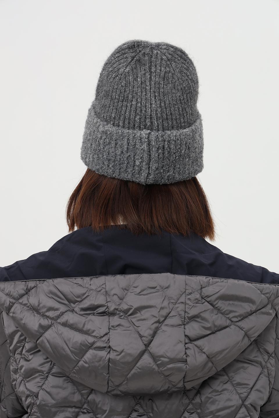 Шапка Fraas вязаная серая