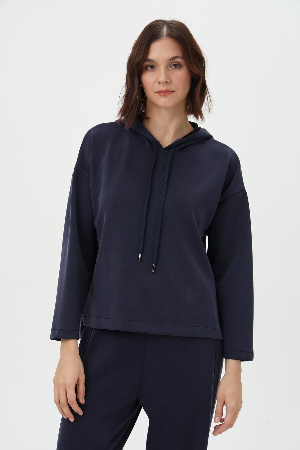 Худи Croche женский тёмно-синий