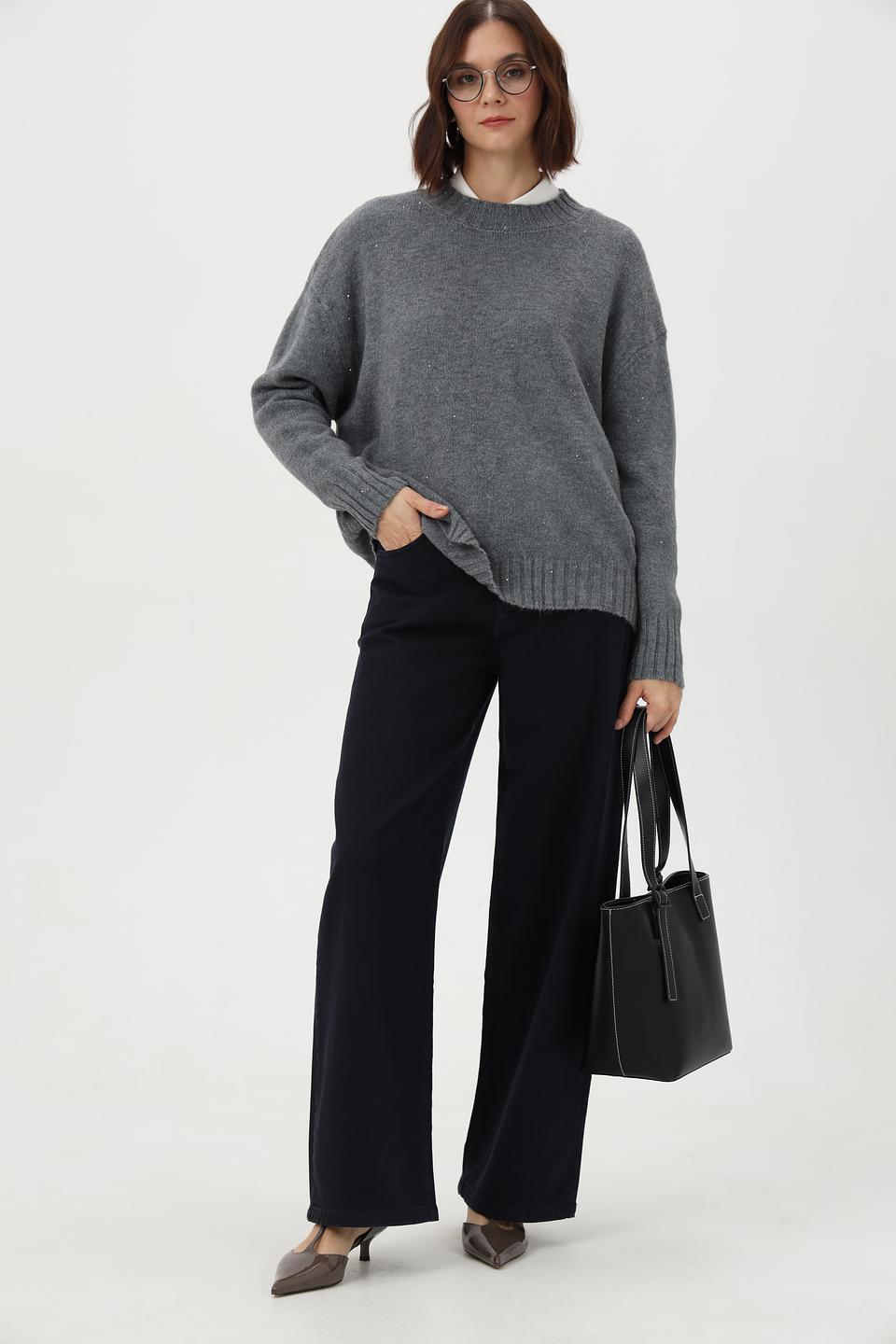 Джинсы Croche клеш темно-синие