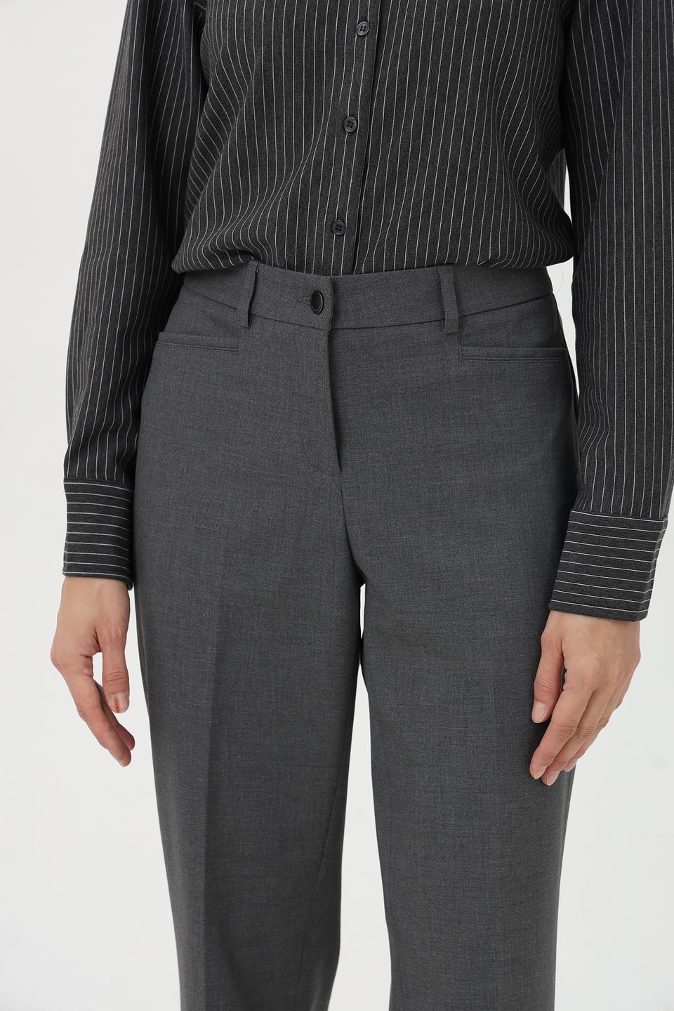 Брюки Cambio серые зауженные