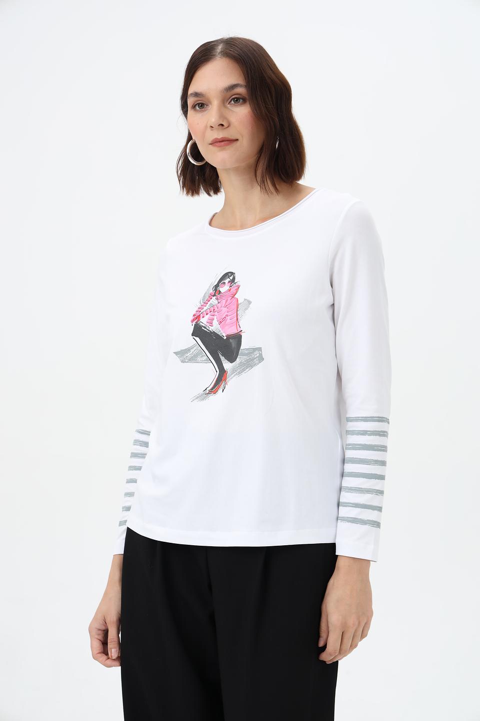 Блуза Bianca с принтом