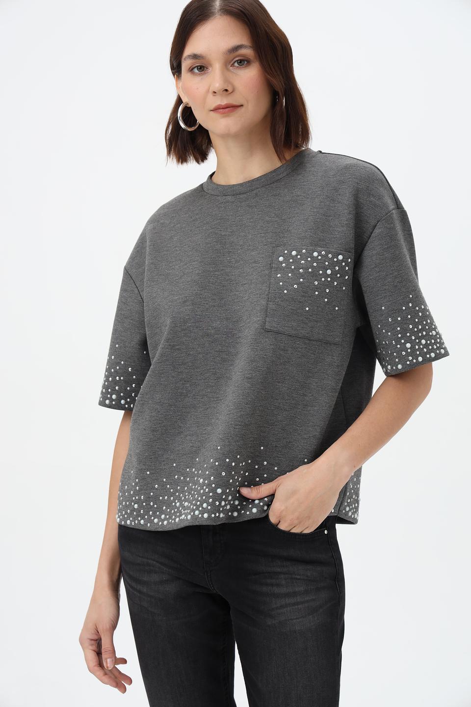 Пуловер Rich and Royal с жемчугом