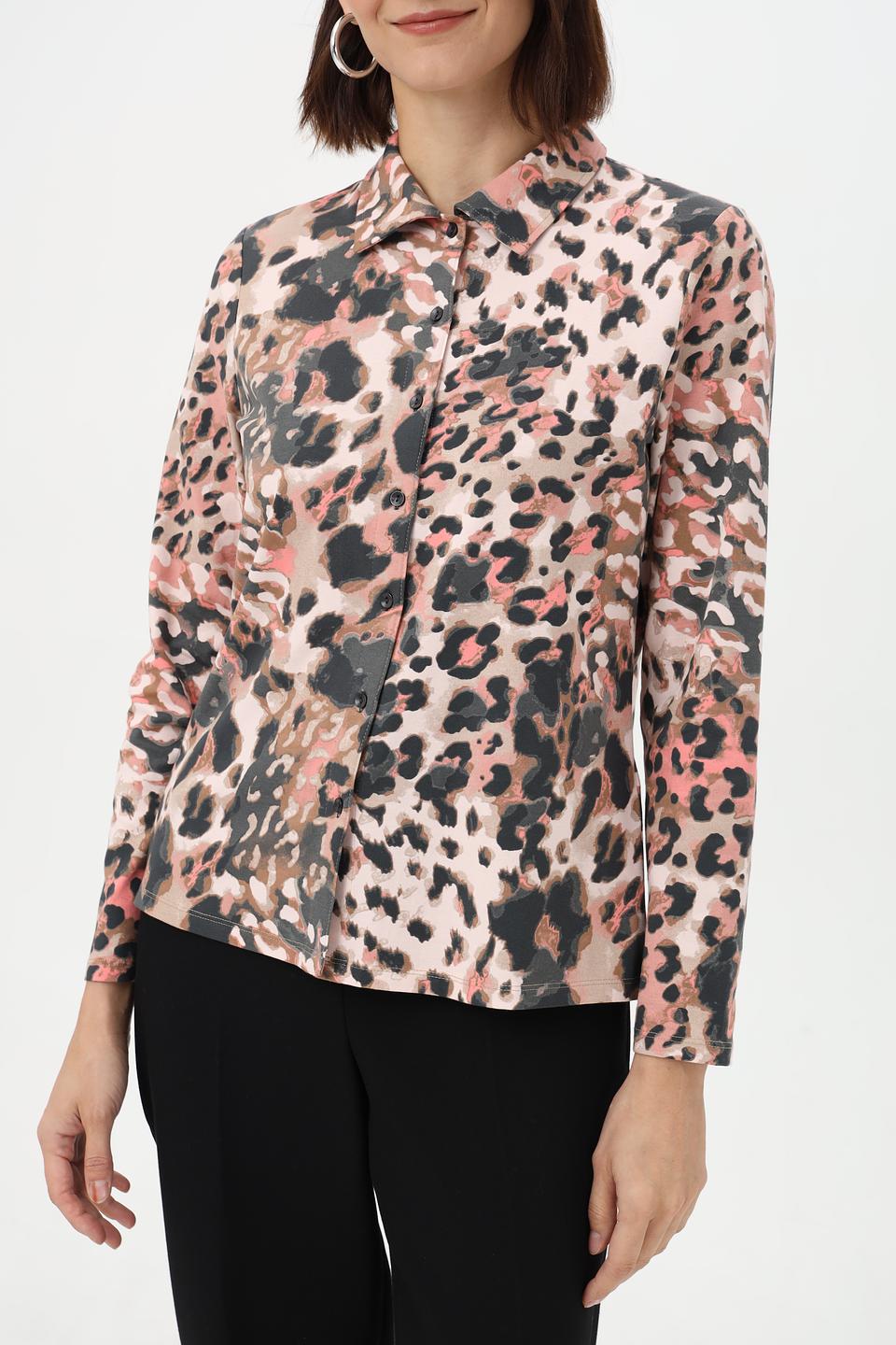 Блузка Lebek с леопардовым принтом