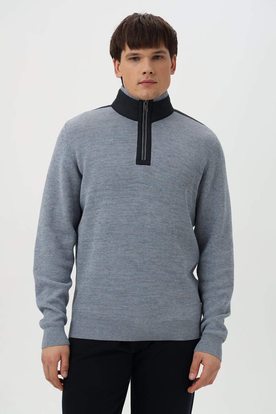 Джемпер Casa Moda с молнией серый