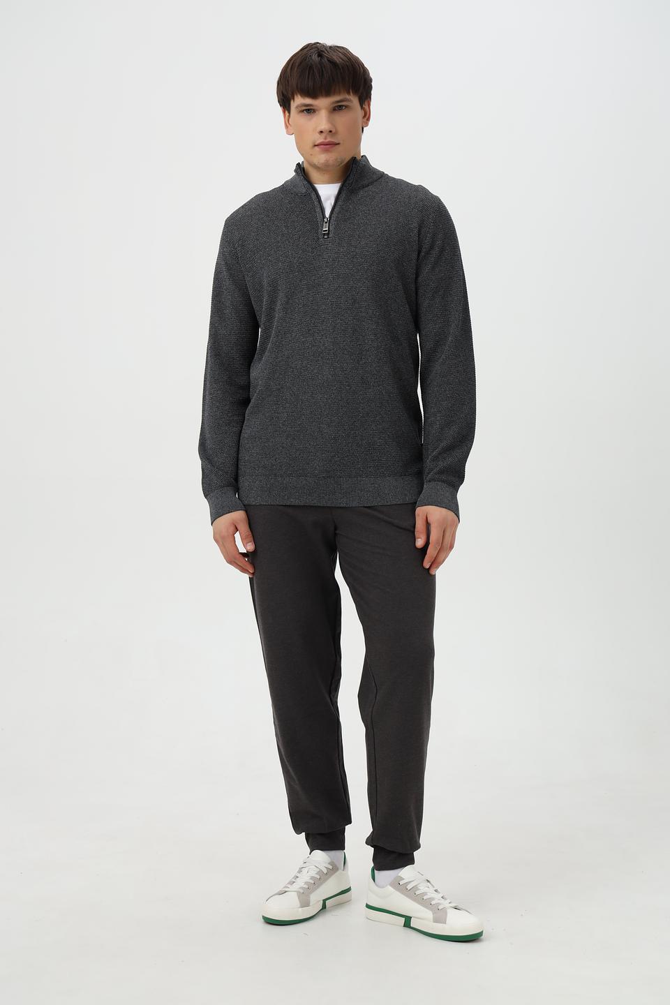 Джемпер Casa Moda с молнией серый