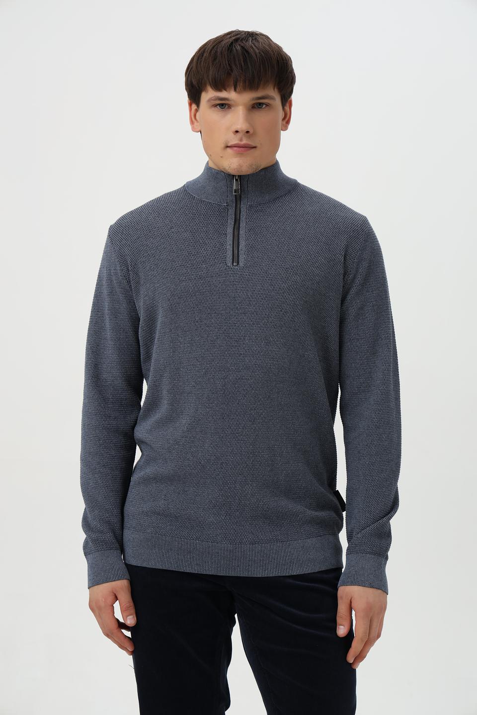 Джемпер Casa Moda с молнией серый