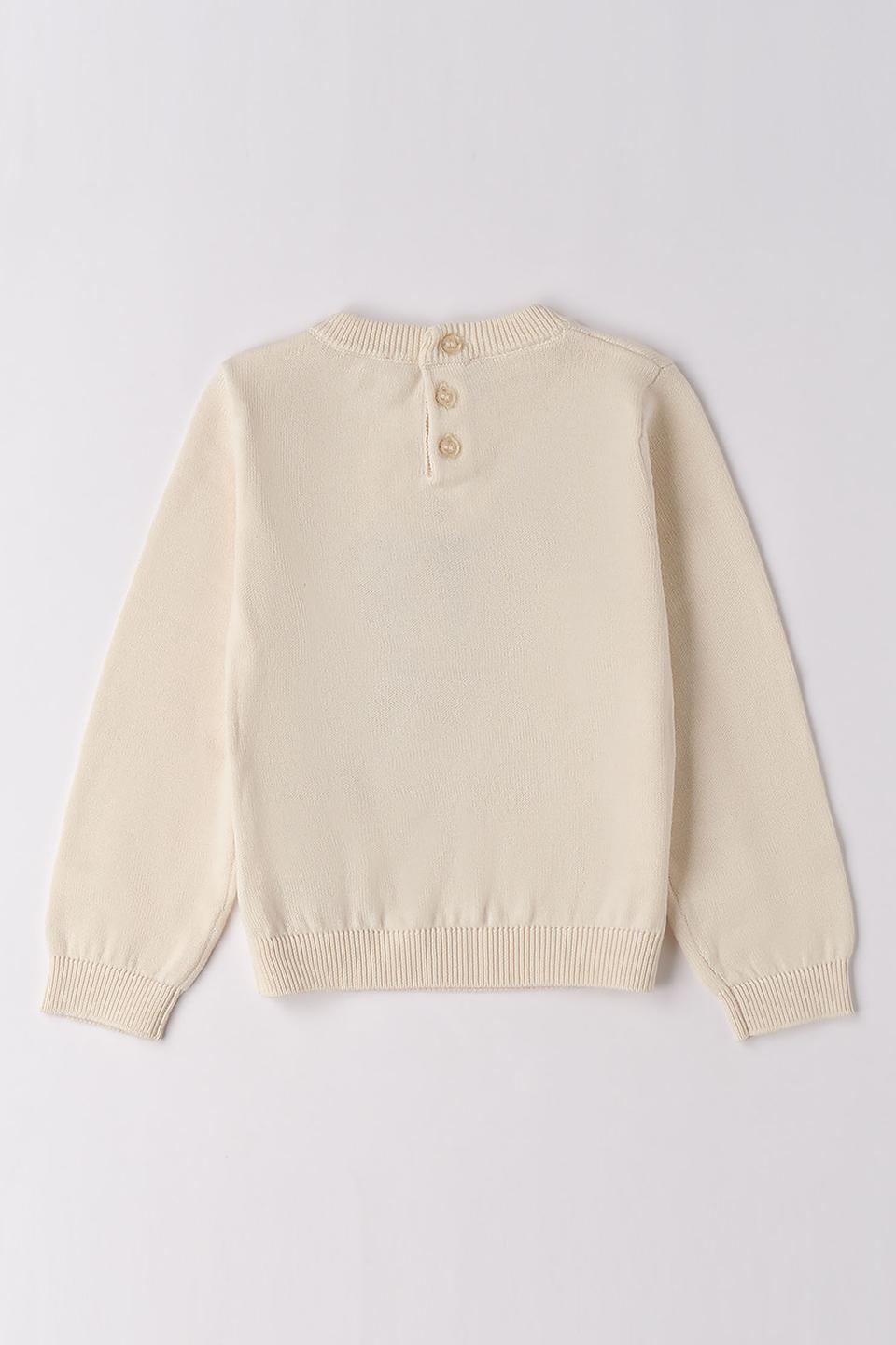 Джемпер Sarabanda с медведем кремовый