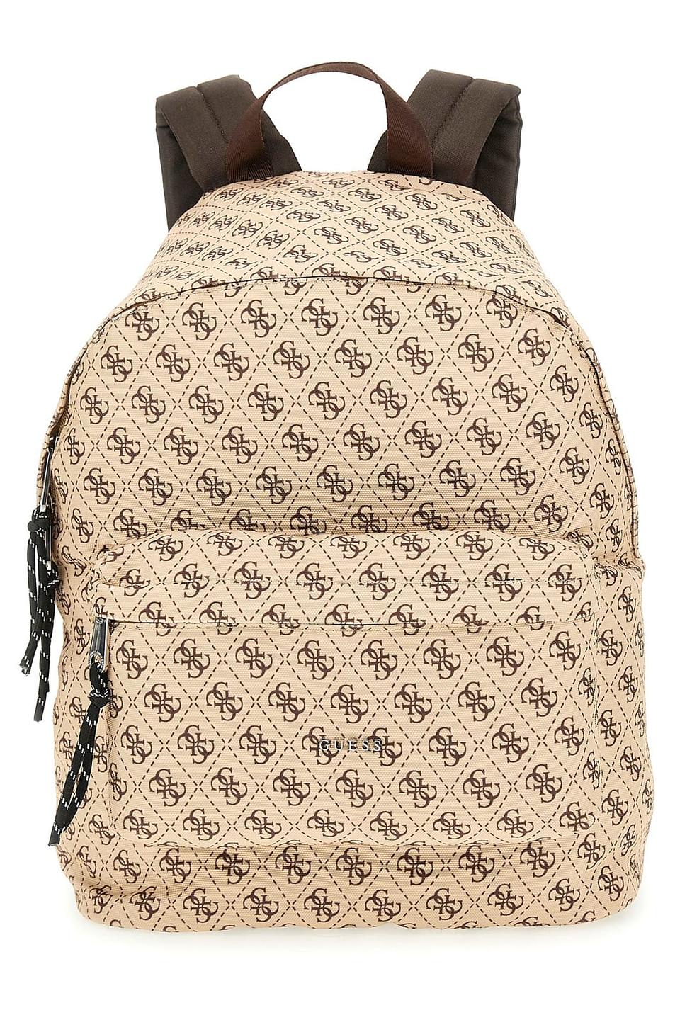 Рюкзак Guess с логотипом бежевый