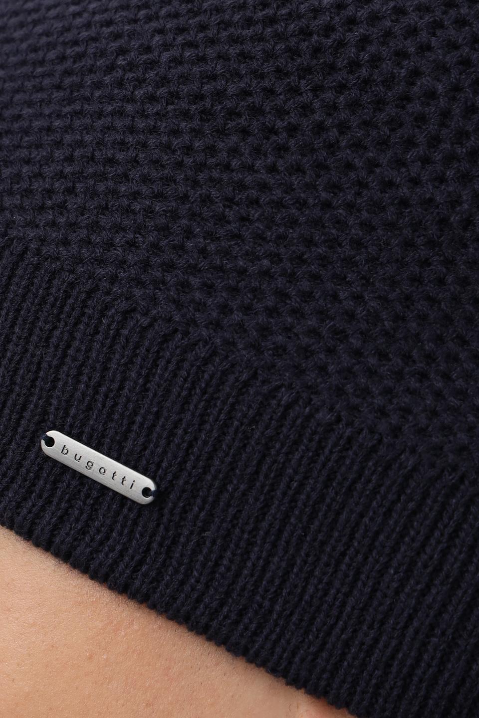 Шапка Bugatti вязаная темно-синяя