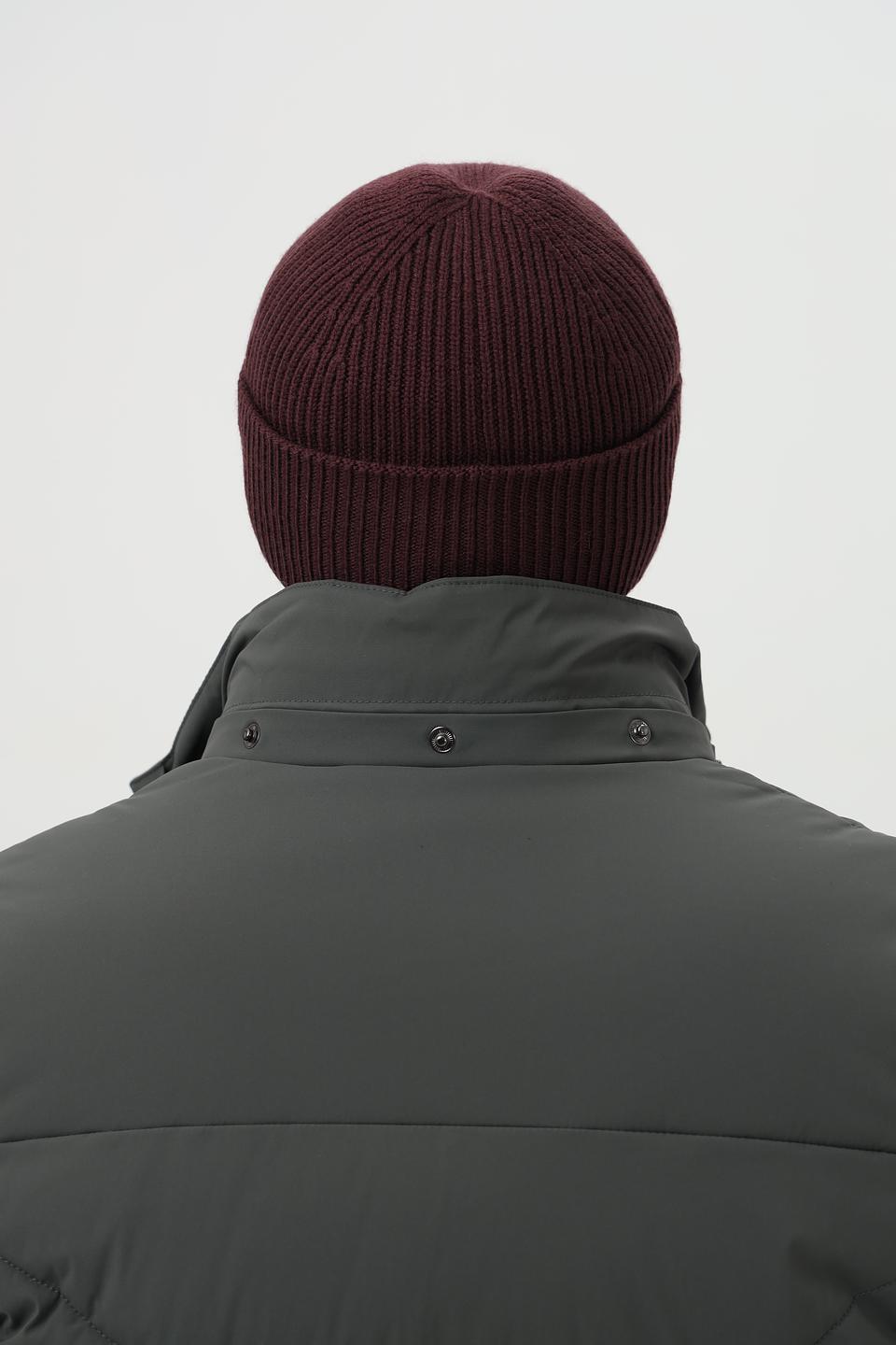 Шапка Bugatti вязаная бордовая