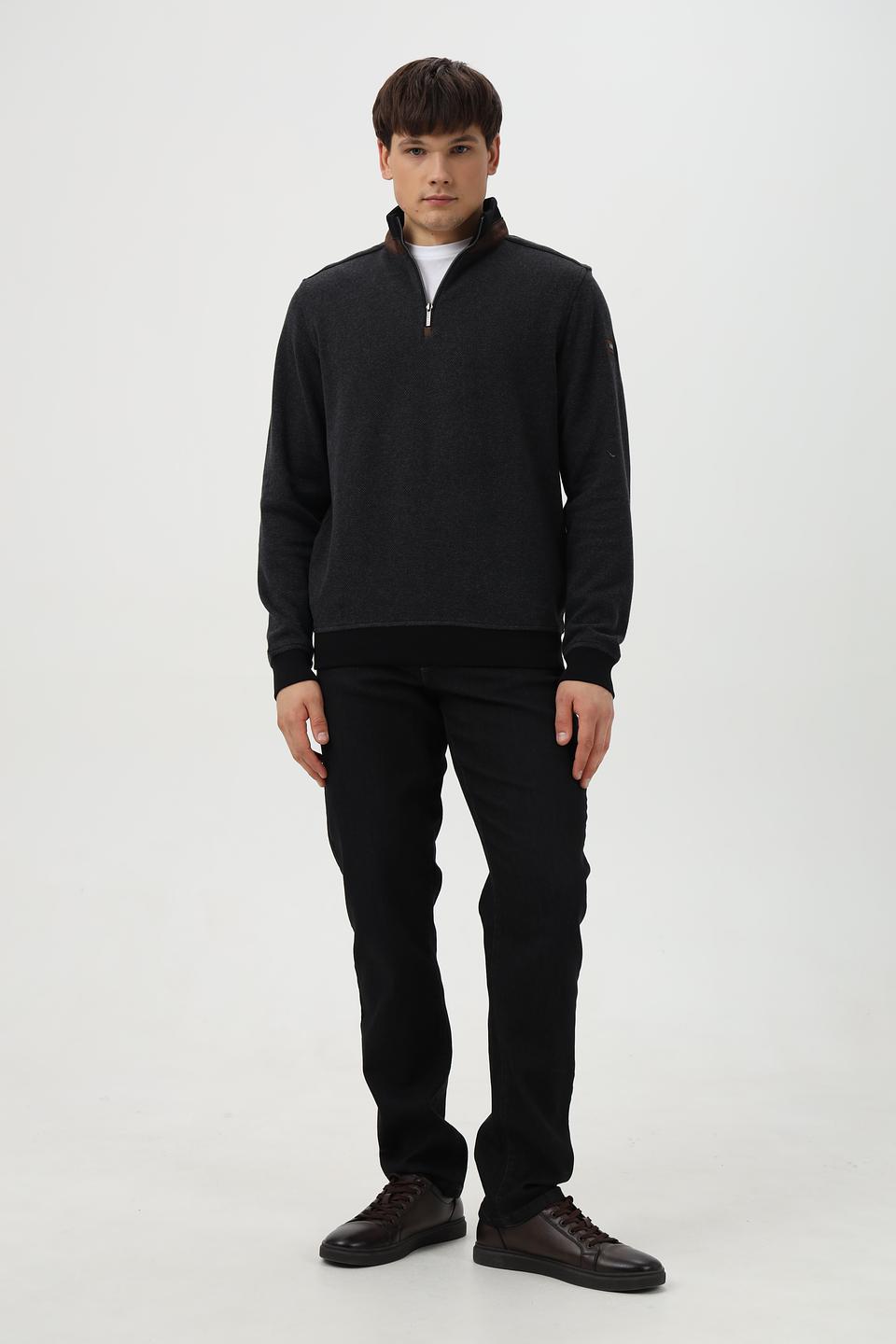 Джемпер Bugatti с молнией серый