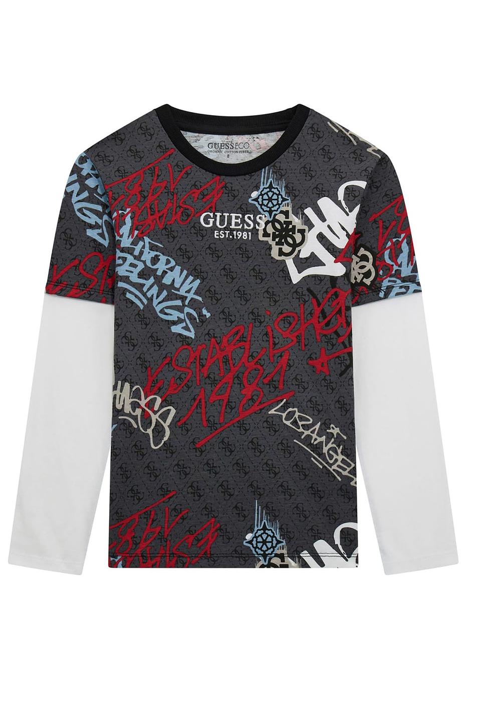 Футболка с длинным рукавом Guess с принтом