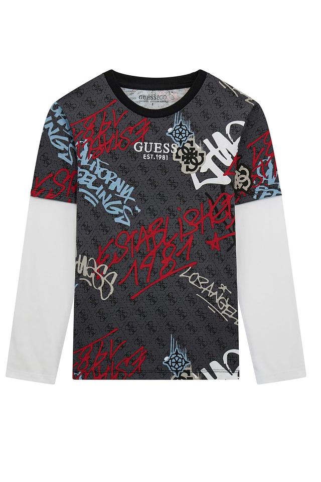 Футболка с длинным рукавом Guess с принтом