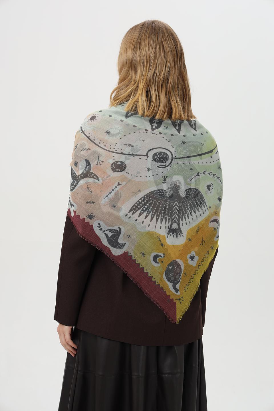 Платок Fraas с принтом